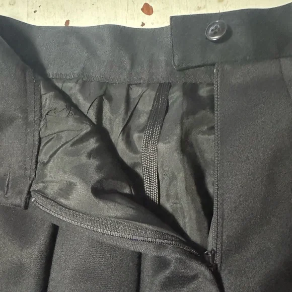 Vtg Harve Benard Classic Black Pleated Wool Midi Skirt - Hong Kong - Women’s 4 - Picture 5 of 10